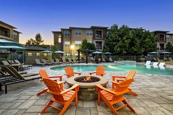 Fire pit with seating - acadia at cornerstar apartments