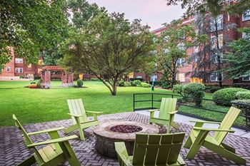 Outdoor fire pit area