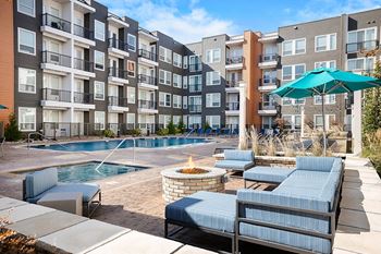 Fire pits in both courtyards