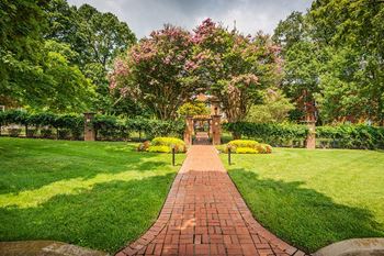 Expansive manicured greenspace