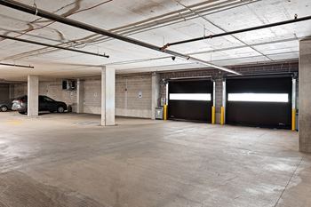 Covered parking garage