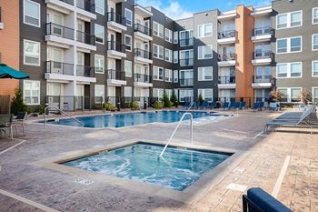 Heated saltwater pool and spa