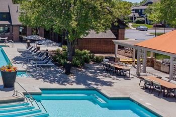 Poolside bbq pavilion