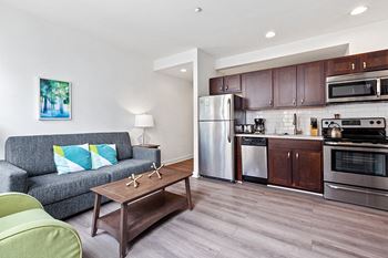 Stainless steel appliances - the republic apartments