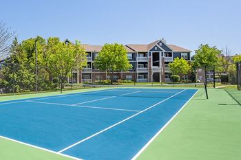 Lighted tennis court