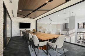 Castle Rock apartment for rent - a large dining room with a wooden table and chairs