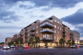 Castle Rock apartment for rent - a rendering of an apartment building on a city street