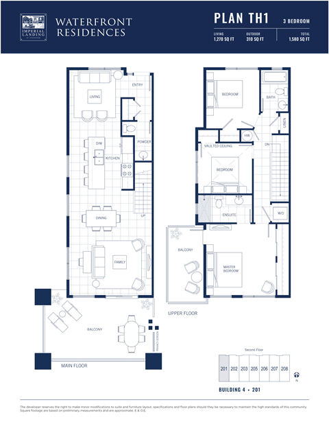Floor plan for 3 beds, 2.5 baths, 1376 sqft