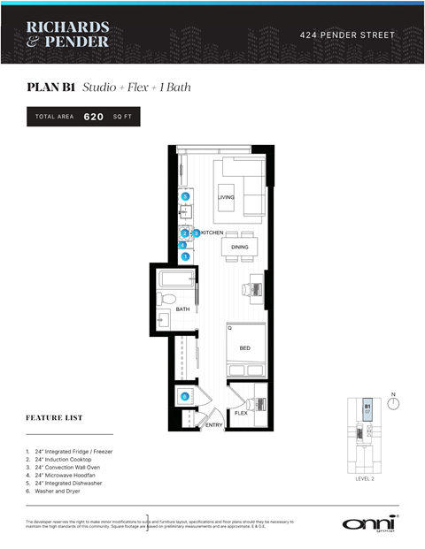 Floor plan for studio, 1 bath, 620 sqft