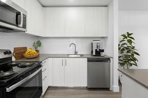Phoenix apartment for rent - Modern Kitchen at Sonoran Flats Apartments, Phoenix, Arizona