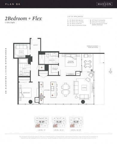 Floor plan for 2 beds, 2 baths, 1135 sqft