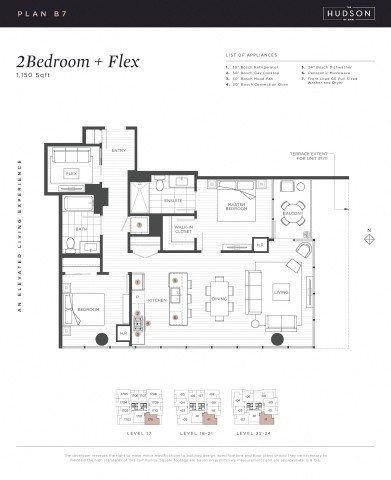 Floor plan for 2 beds, 2 baths, 1152 sqft
