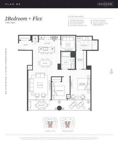 Floor plan for 2 beds, 2 baths, 1194 sqft