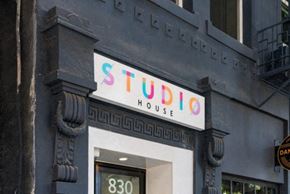 Los Angeles apartment for rent - The front of a building with the name Studio House on it.