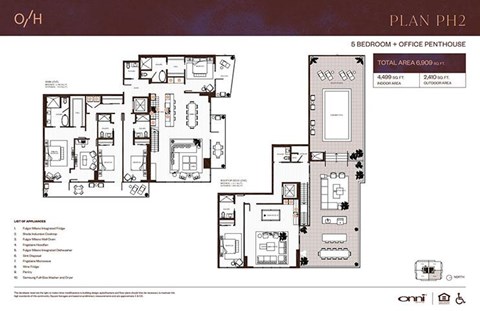 Floor plan for 5 beds, 6 baths, 4499 sqft