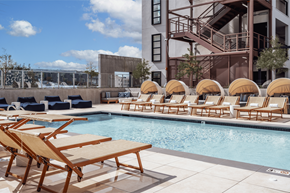 Los Angeles apartment for rent - the pool deck at SMB Hollywood Apartments, Los Angeles, CA, 90038