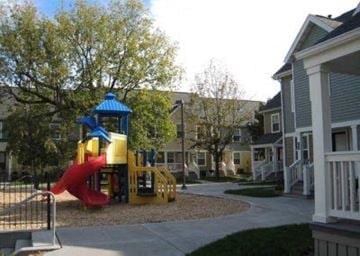 Saint Paul townhouse for rent - a playground in the middle of an apartment complex