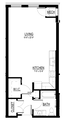 Floor plan for studio, 1 bath, 547 sqft