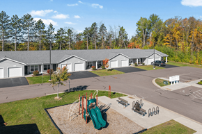 Pine City triplex for rent - Playground and townhomes at Hilltop Cottages.