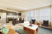 Bremerton apartment for rent - a living room filled with furniture and a large window at Marina Square, Bremerton, WA, 98337