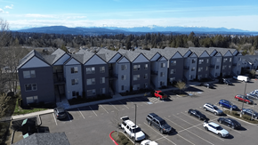 Port Orchard apartment for rent - Aerial view of apartment building at The Charleston Port Orchard, Port Orchard, WA, 98366