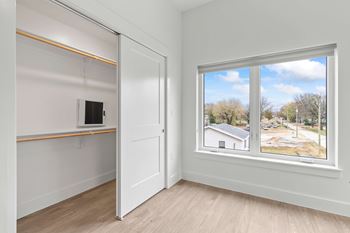 Spacious closet & storage options