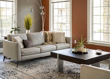 Lenexa apartment for rent - a living room with a couch and a coffee table