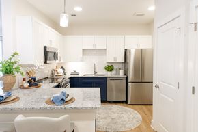 Oakwood apartment for rent - Kitchen with Island2 at The Crest at Oakwood, Oakwood, 30566