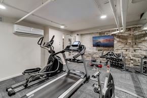 St. Paul apartment for rent - A gym with treadmills and exercise bikes.