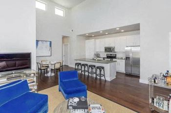 Living area with kitchen