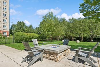 Firepit with green space for outdoor fun