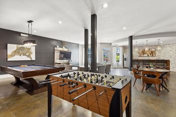 Social area with billiards & foosball