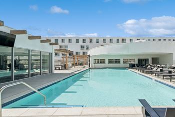 Pool with sun deck