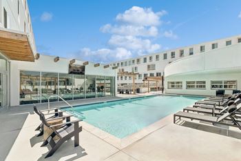 Pool with sun deck