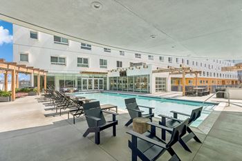 Pool with sun deck
