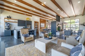 Resident clubroom with plenty of conversation areas