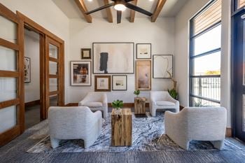 Resident clubroom with plenty of conversation areas