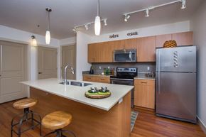 Denver apartment for rent - Gourmet Kitchen With Island at 2020 Lawrence, DENVER, CO, 80205