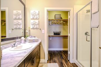 All baths with white subway tile surrounds