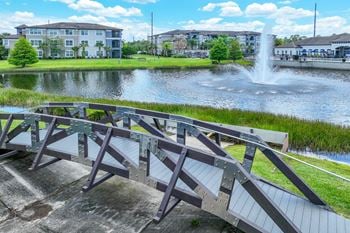 Walking paths with lush landscaping