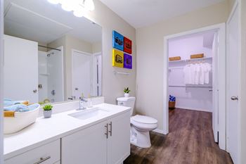 Spacious bathrooms