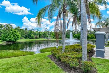 Walking paths with lush landscaping
