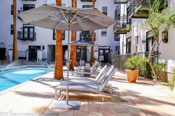 Resort-inspired swimming pool