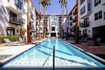 Resort-inspired swimming pool