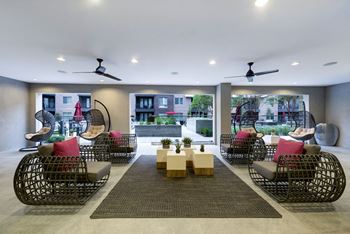 Carpeted lounge area