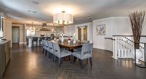 Charlotte apartment for rent - A dining room with a table set for six.