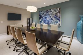 Ft. Lauderdale apartment for rent - A modern dining room with a large table and chairs.