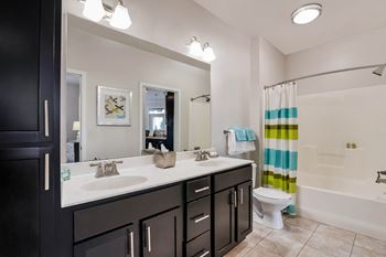 Ceramic tiled baths and cultured marble counters