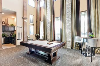 Resident lounge with kitchen and billiards