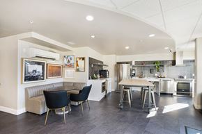 San Francisco apartment for rent - A modern kitchen with a dining table and chairs.
